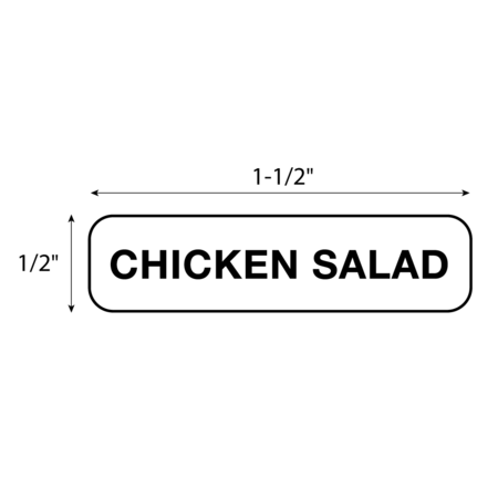 Nevs Chicken Salad Label 1/2" x 1-1/2" DIET-302